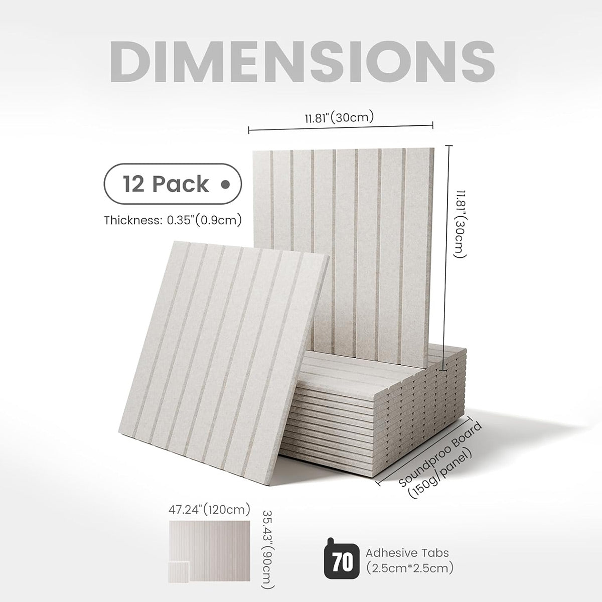 12 Pack Vertical Grain Felt Backdrop Panels for Office