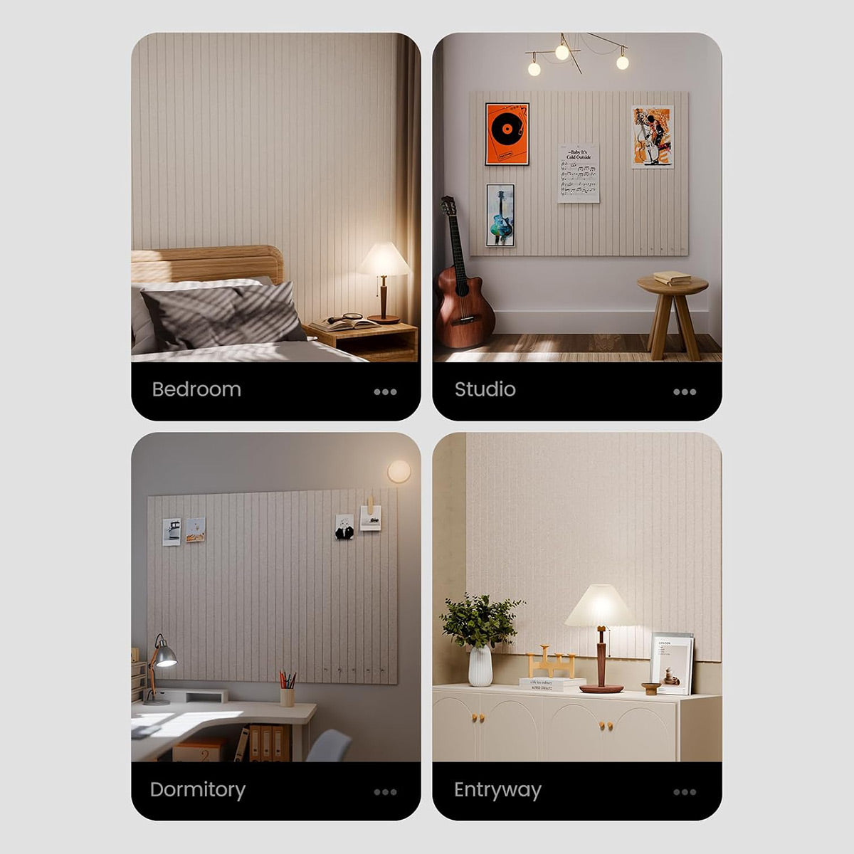 12 Pack Vertical Grain Felt Backdrop Panels for Office