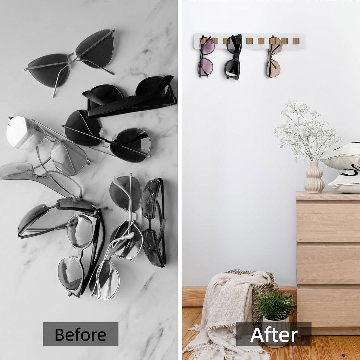 Wall Mount Glasses Rack Sunglasses Organiser