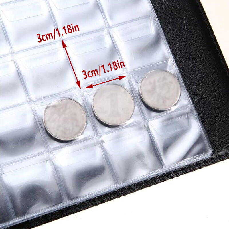 480 Pocket Coin Collection Album Book with Clear Storage Pages
