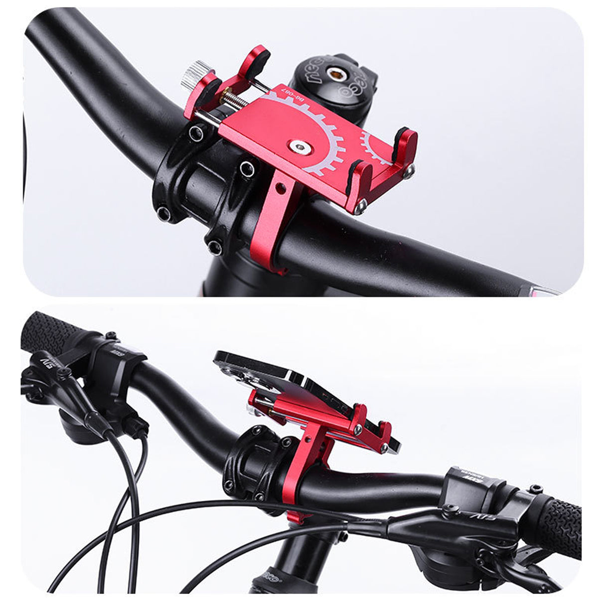 Aluminum Bicycle Phone Mount with Adjustable Clamp
