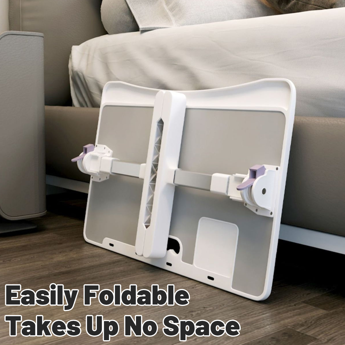 Adjustable Folding Overbed Desk with Tilt Top for Study Use