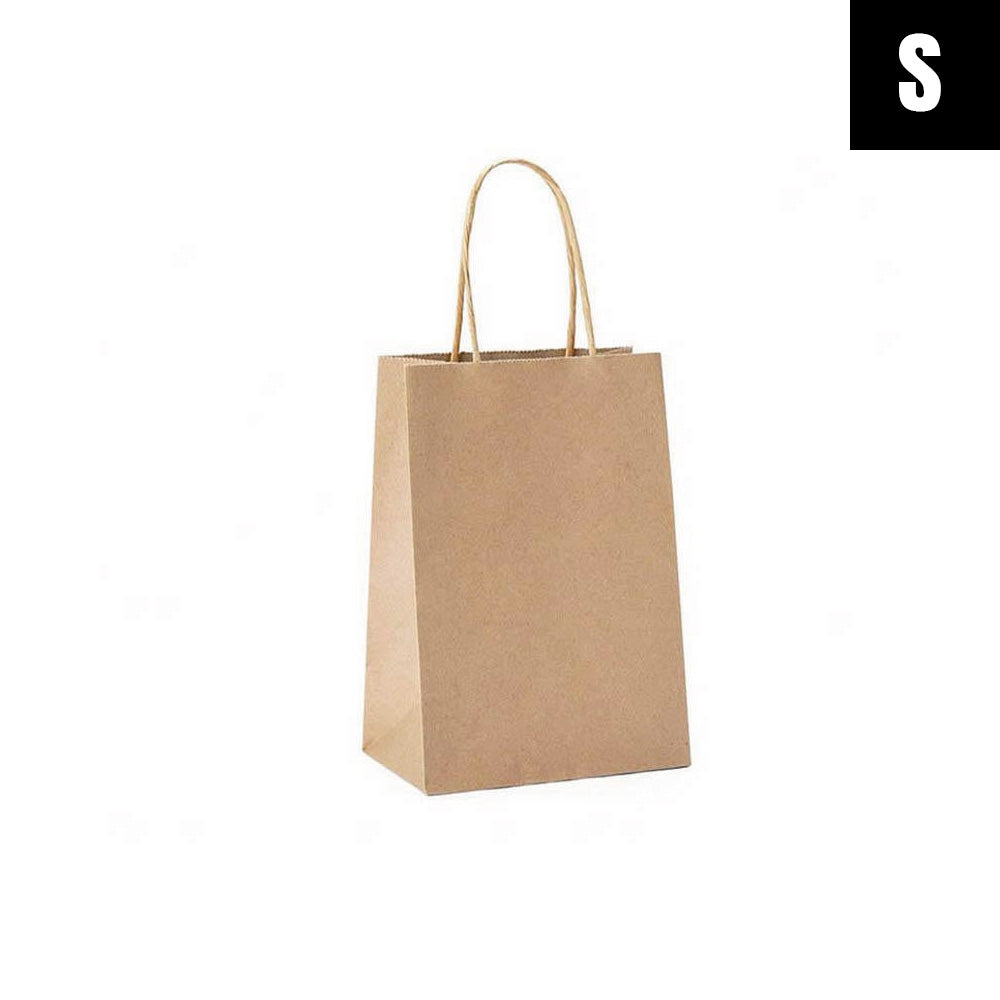 50pcs Kraft Paper Gift Bags with Rope Handles
