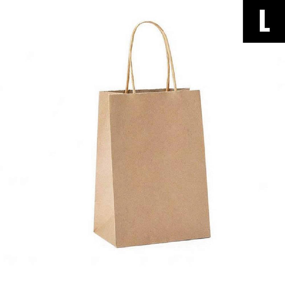 50pcs Kraft Paper Gift Bags with Rope Handles