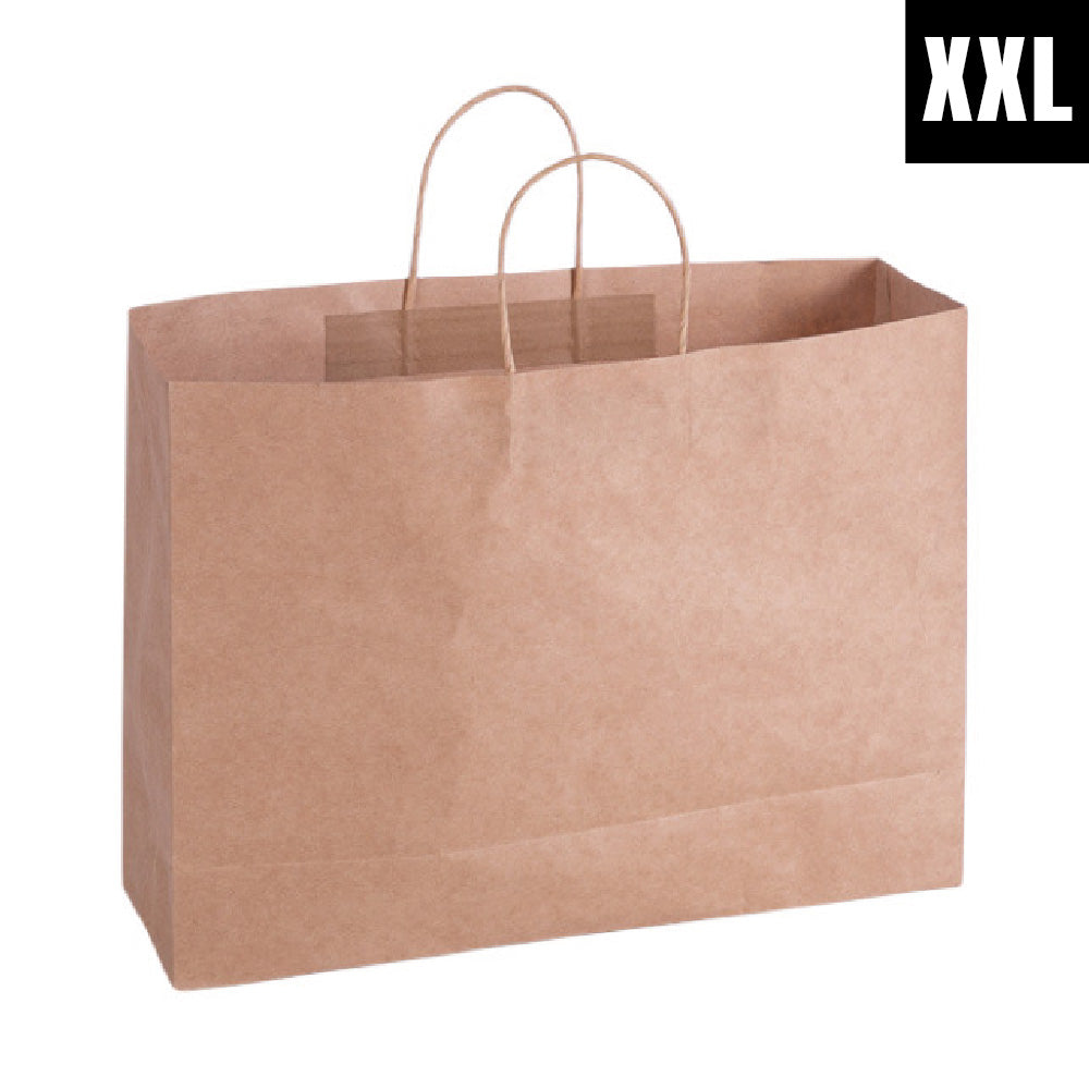 50pcs Kraft Paper Gift Bags with Rope Handles