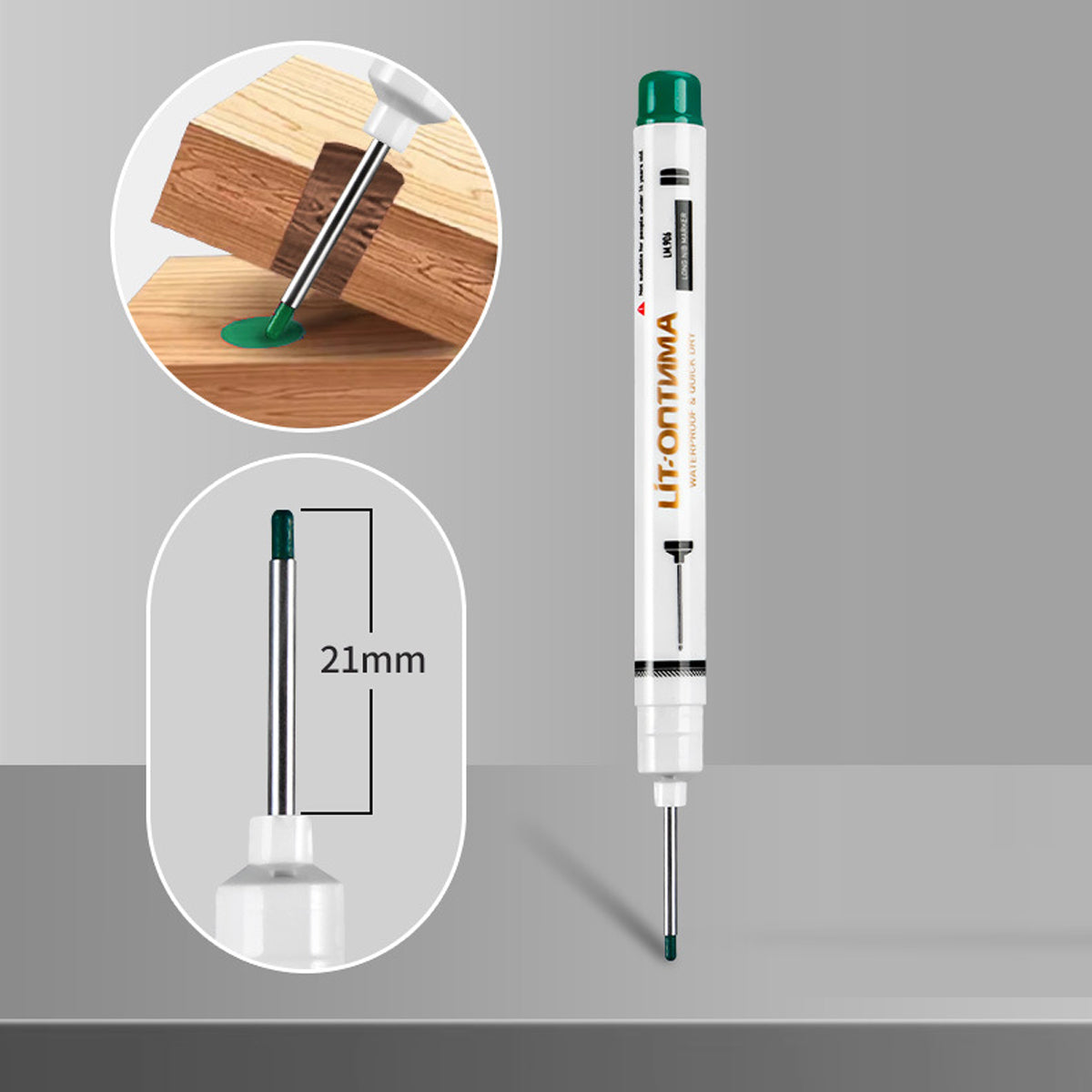 6PCS Long Nosed Precision Markers Waterproof Multi-Surface Marker Pens