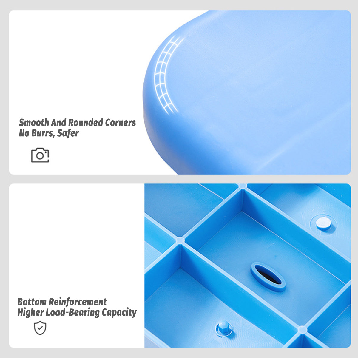 Plastic Square Stool Non Slip Durable Seat for Classroom Home