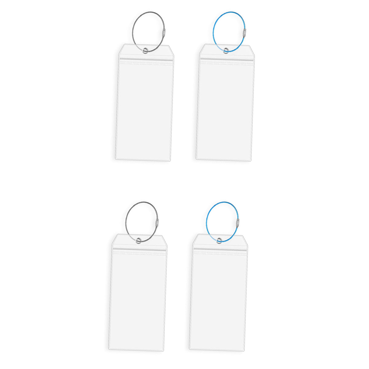 Cruise Ship Luggage Tags Zip Pouch Steel Cable