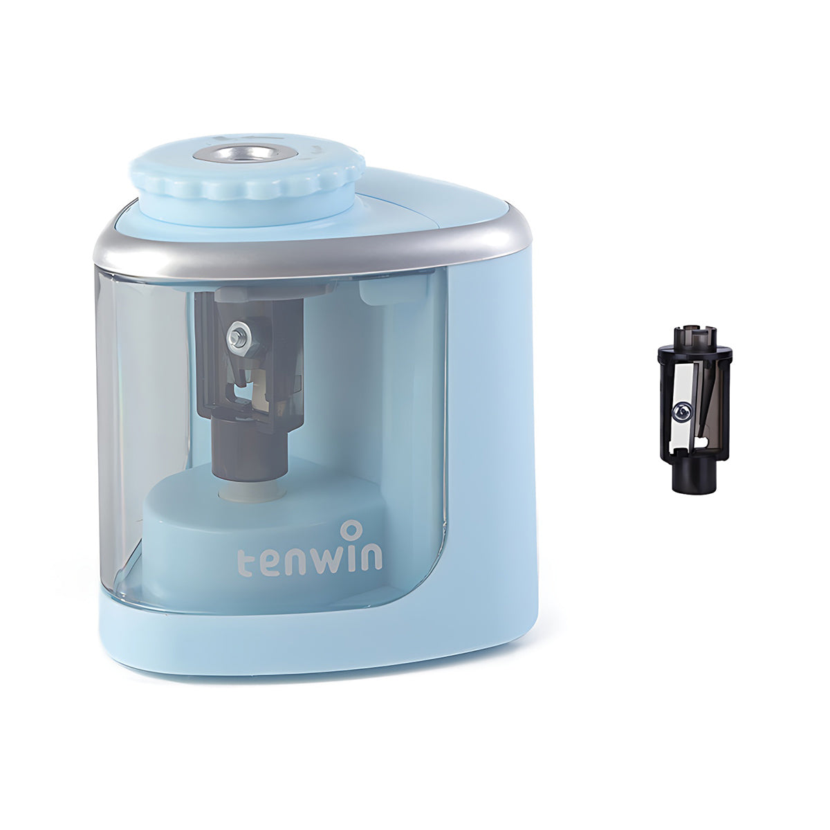 Electric Pencil Sharpener with 2 Blades Battery Powered Desktop