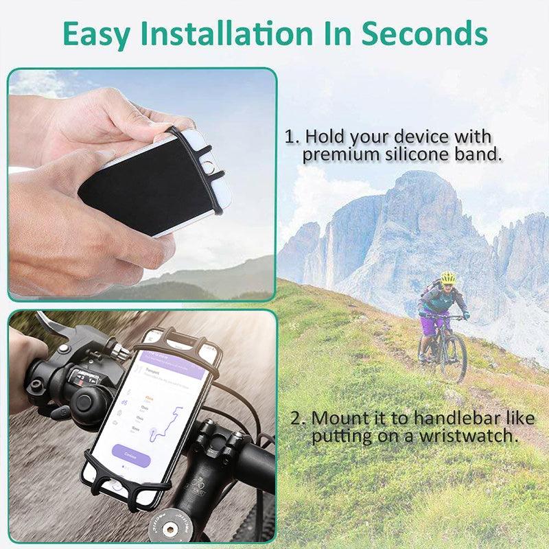 Silicone Bike Phone Mount with 360 Rotation