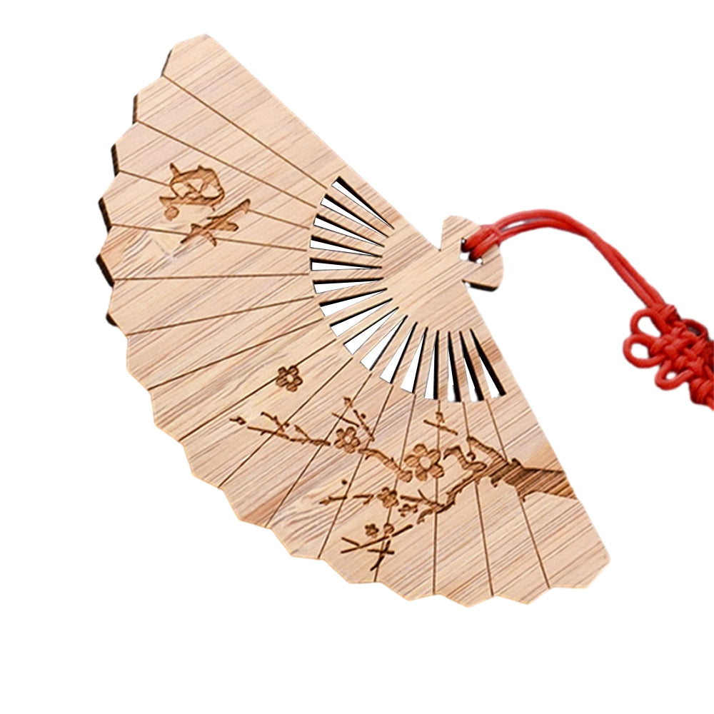 Bamboo Bookmark Chinese Style Instrument and Fan Shape