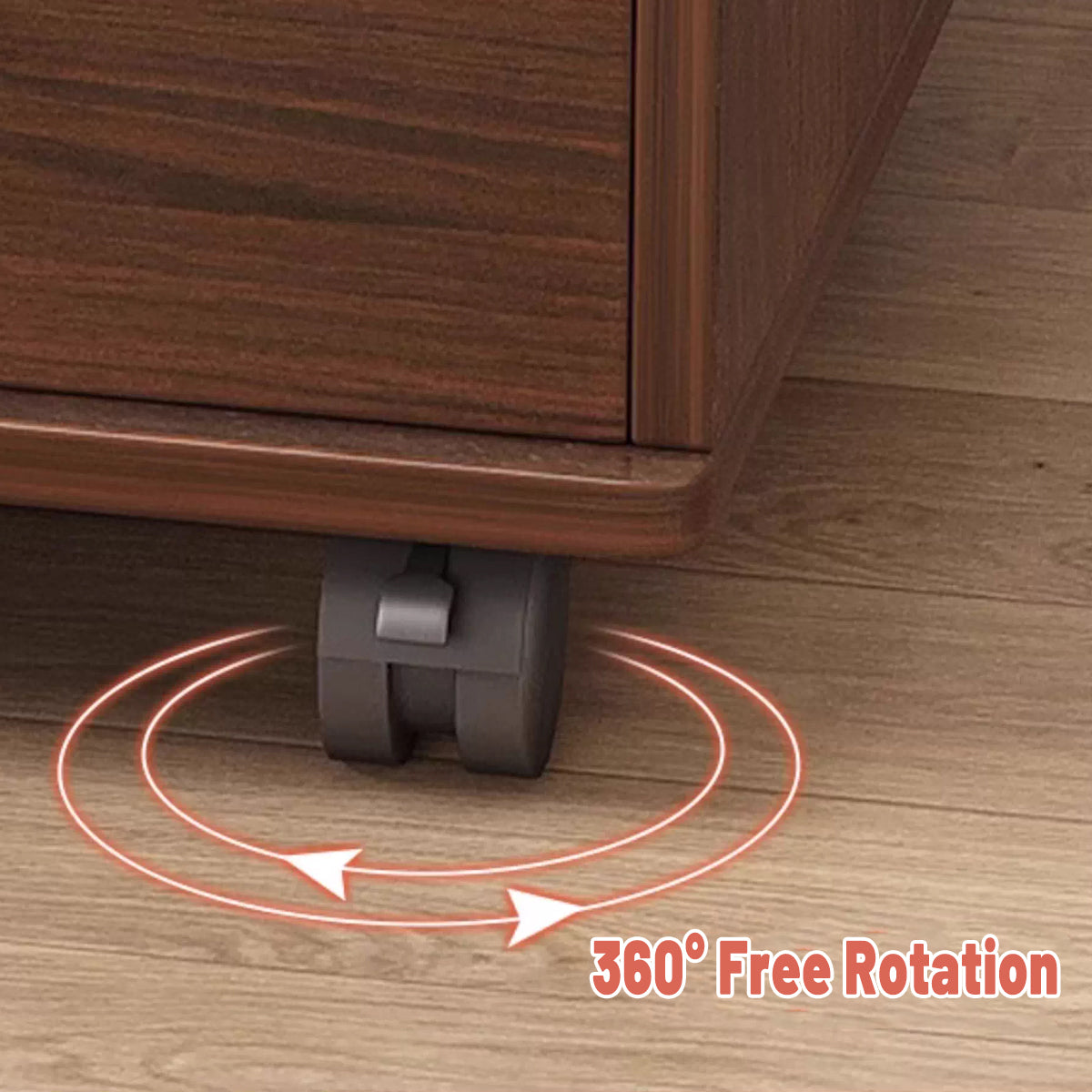 Lockable Movable Filing Cabinet with Wheels Large Capacity
