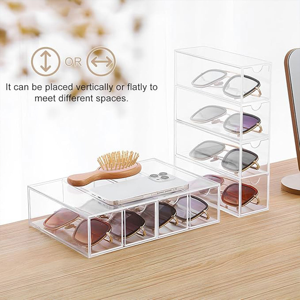 Stackable Acrylic Sunglasses Display Storage Box