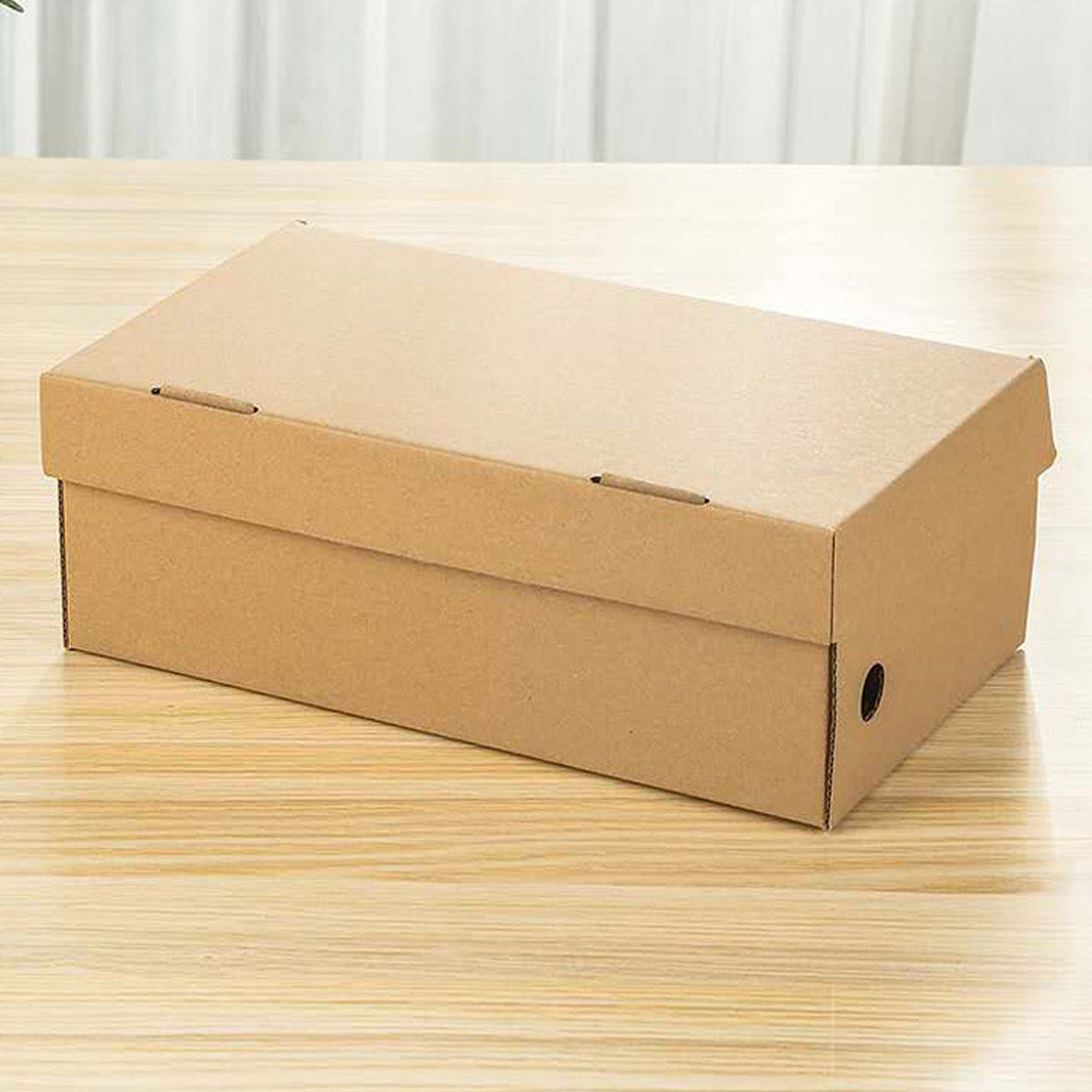20pcs Kraft Paper Shoe Boxes Clamshell Organizer