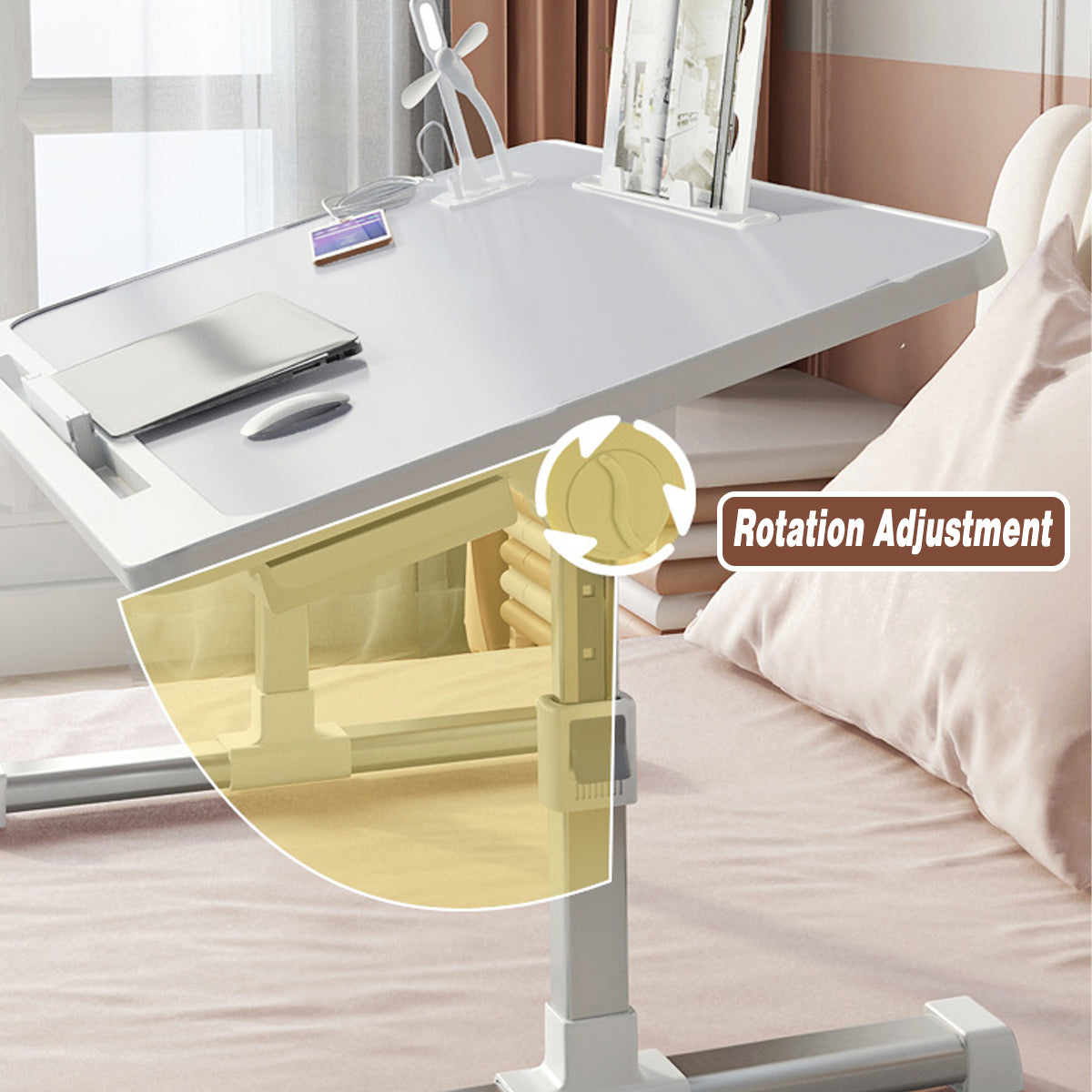 Laptop Bed Desk Adjustable with Foldable Design for Work and Study