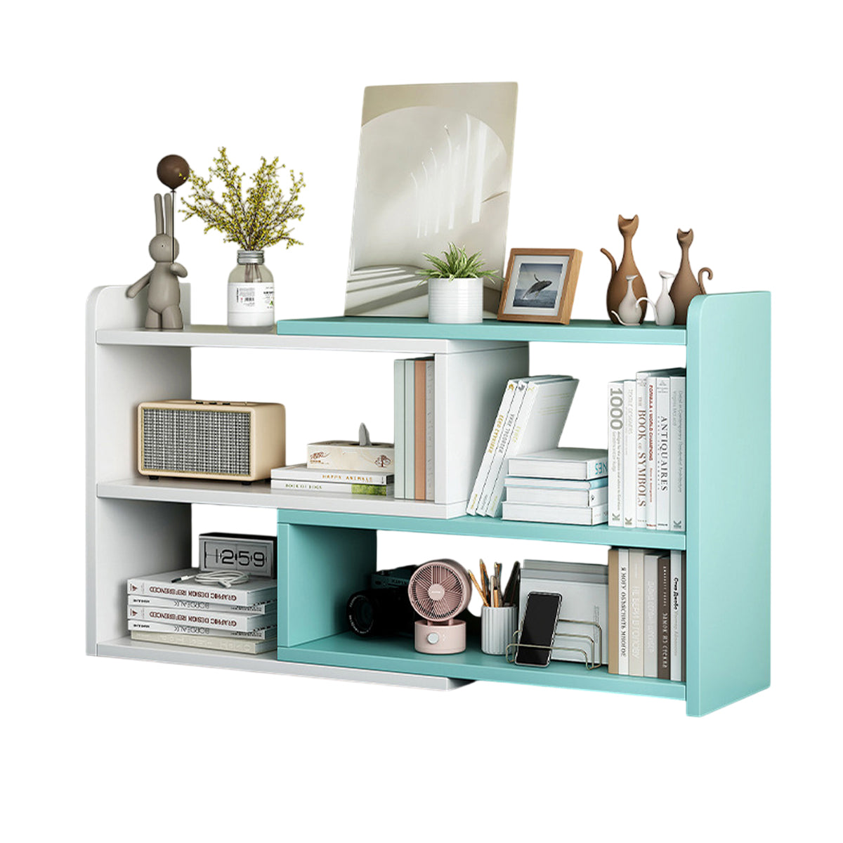 Desktop Multi Layer Bookcase Extendable Storage Rack Shelf