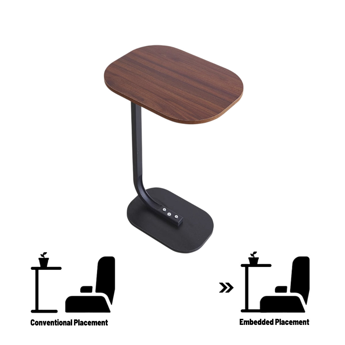 Small C-Shaped Side Table Sofa Bed Laptop Stand