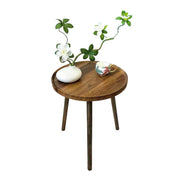 Small Round Coffee Table with Raised Edges