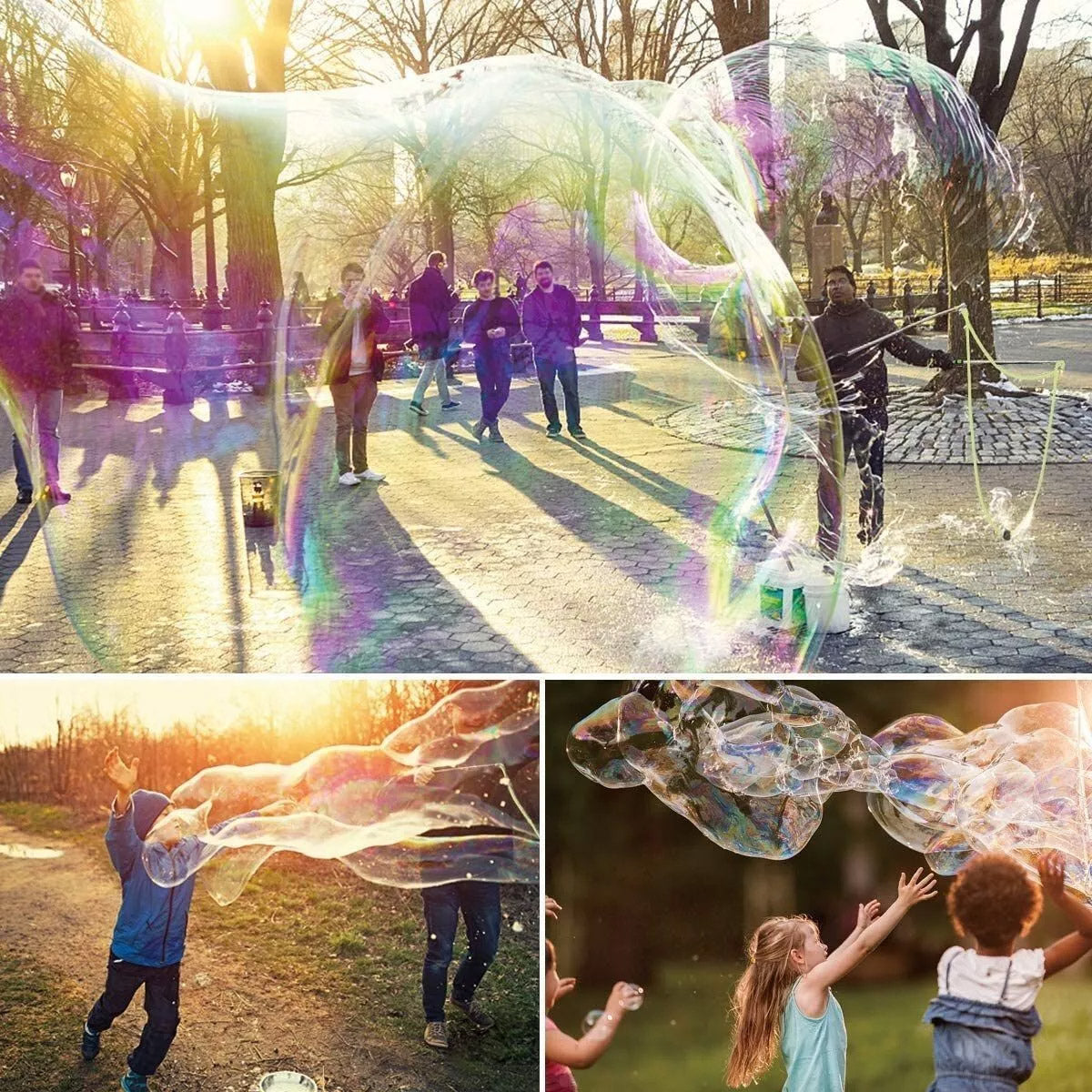 1.2m Telescopic Bubble Wand with 3 Rope Shapes