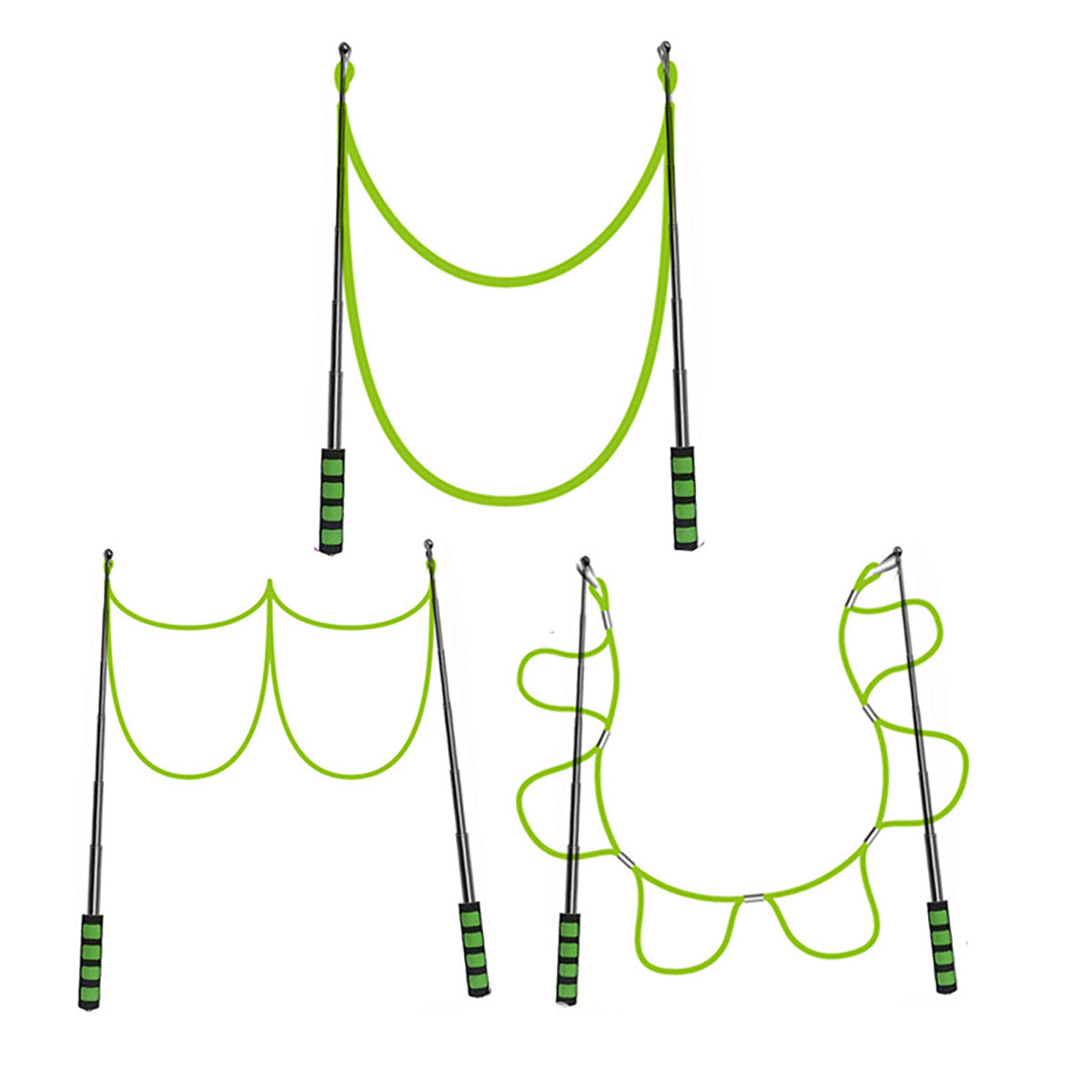 1.2m Telescopic Bubble Wand with 3 Rope Shapes