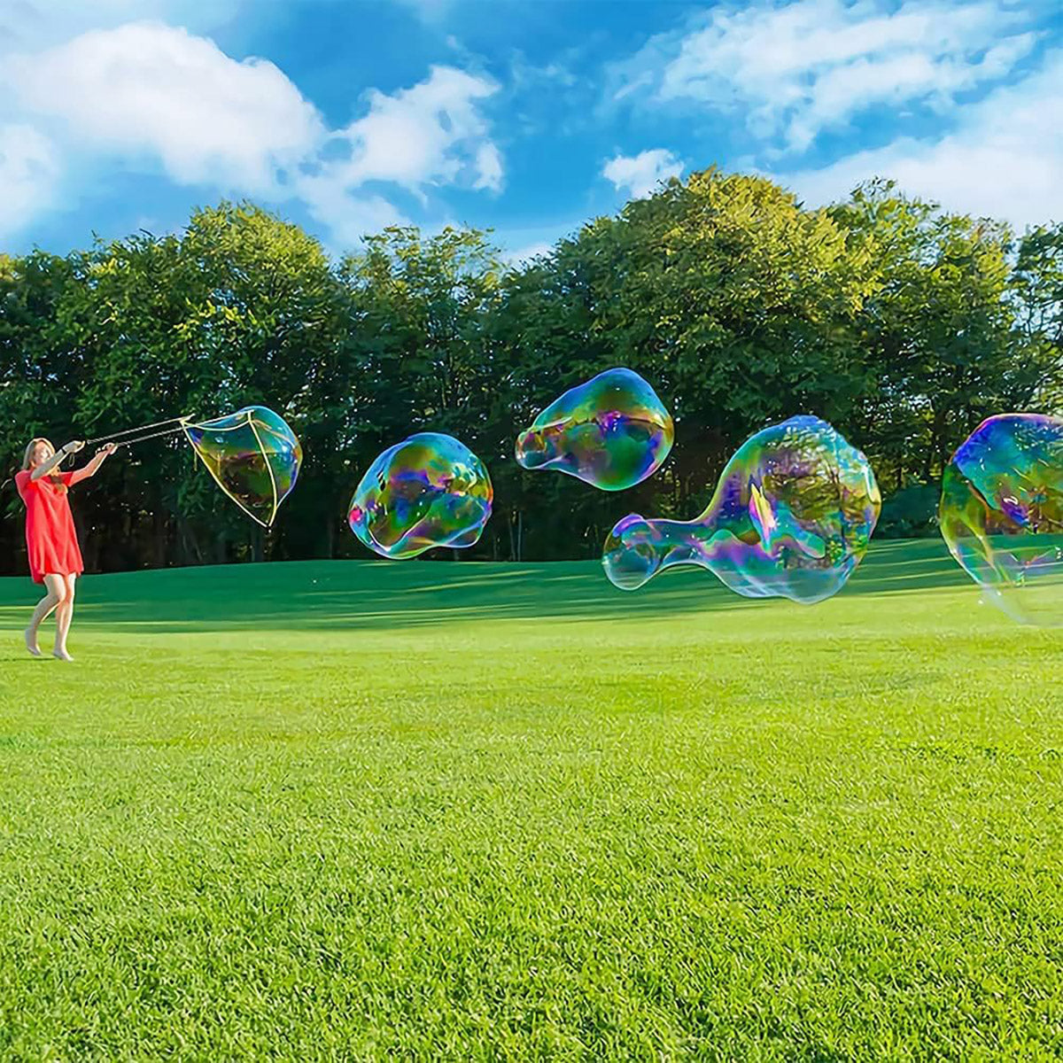 1.2m Telescopic Bubble Wand with 3 Rope Shapes