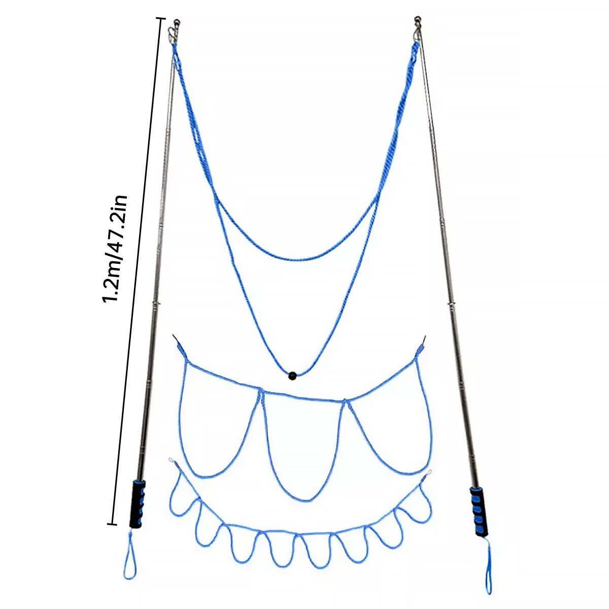 1.2m Telescopic Bubble Wand with 3 Rope Shapes