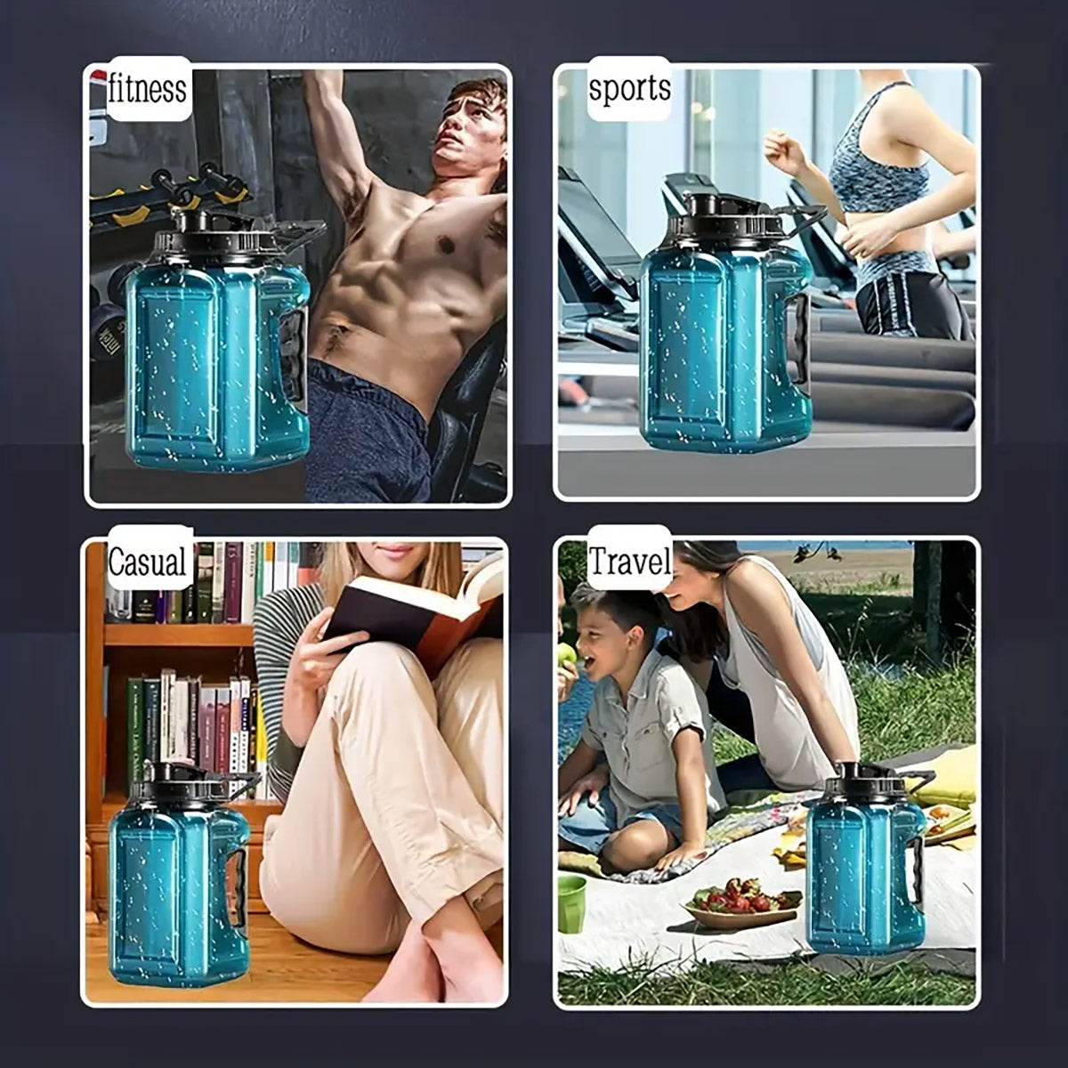 2.4L Large Capacity Water Bottle for Outdoor Sports