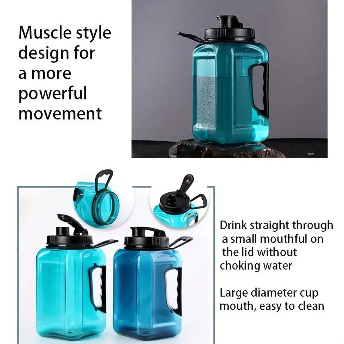 2.4L Large Capacity Water Bottle for Outdoor Sports