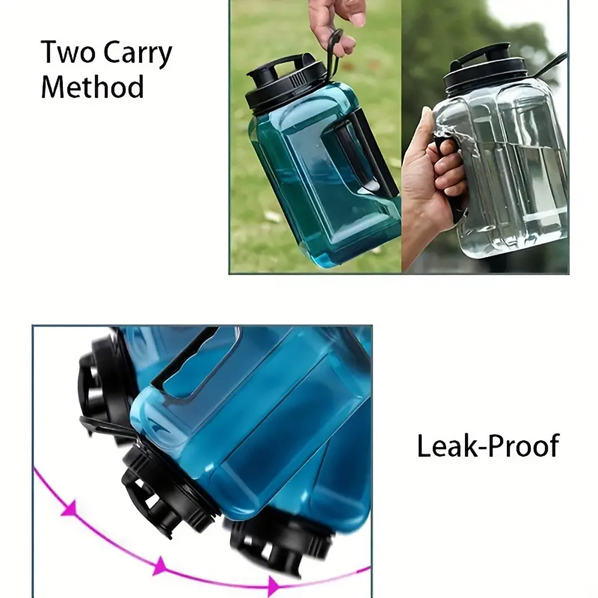2.4L Large Capacity Water Bottle for Outdoor Sports