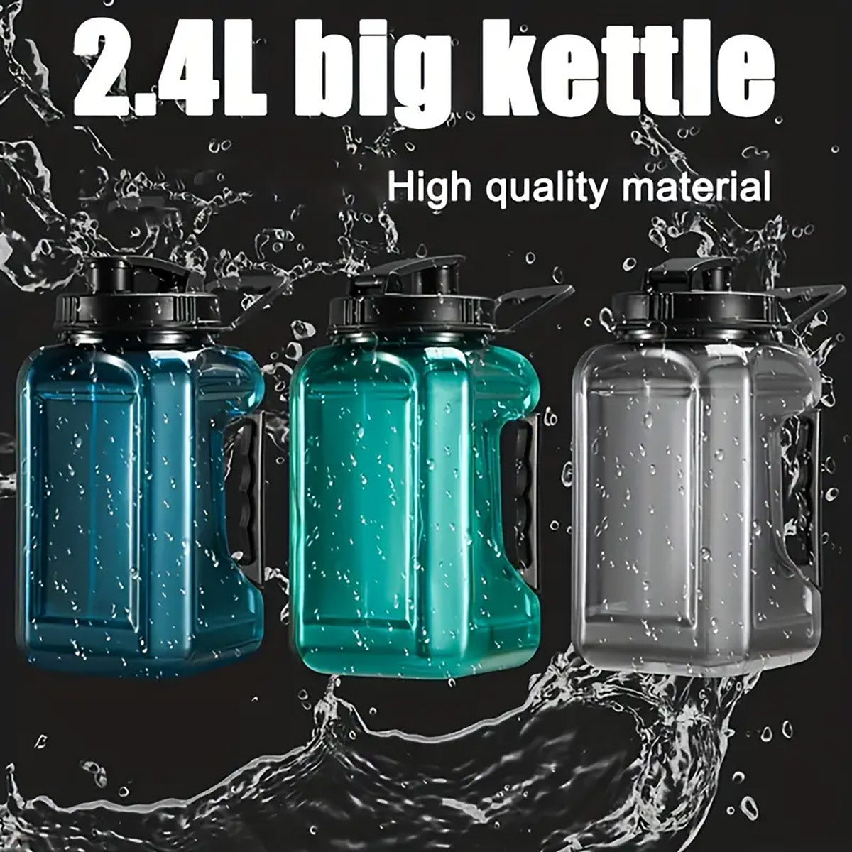 2.4L Large Capacity Water Bottle for Outdoor Sports