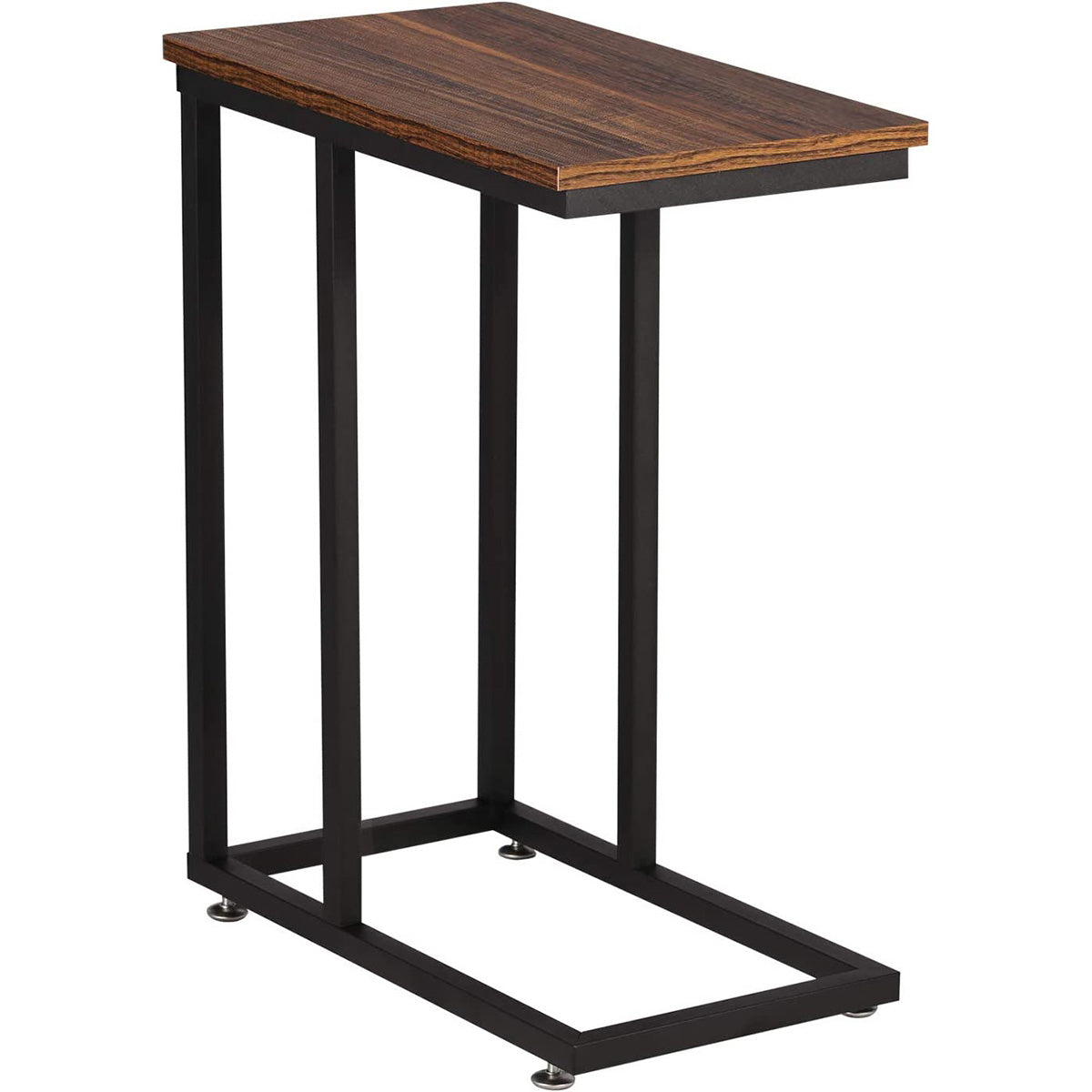 C-Shaped Sofa Side Table with Wooden Top for Office Lounge Use