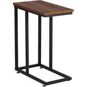 C-Shaped Sofa Side Table with Wooden Top for Office Lounge Use