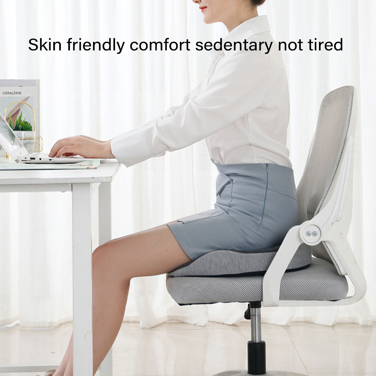 Memory Foam U-Shaped Seat Cushion with Non-Slip Base