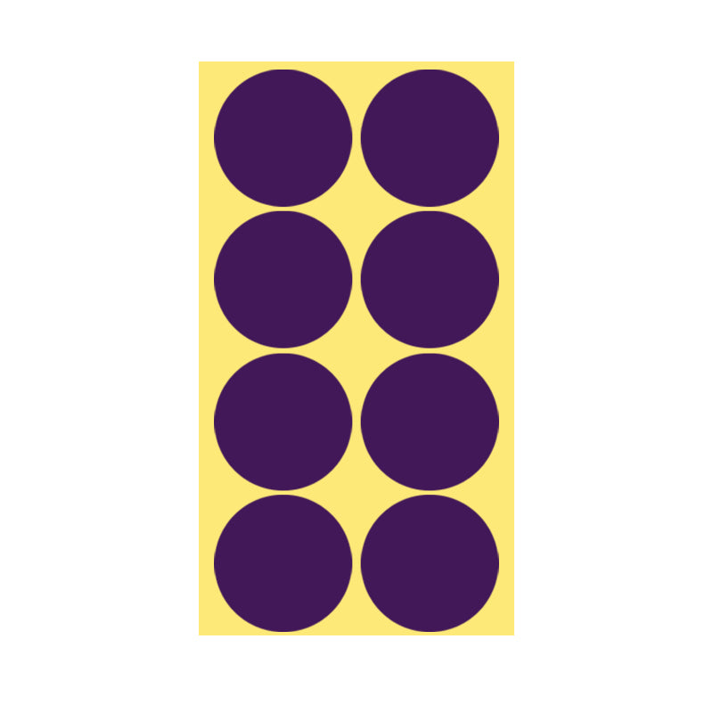 50mm Round Sticker Dots Adhesive Labels 1/5/15 Sheets