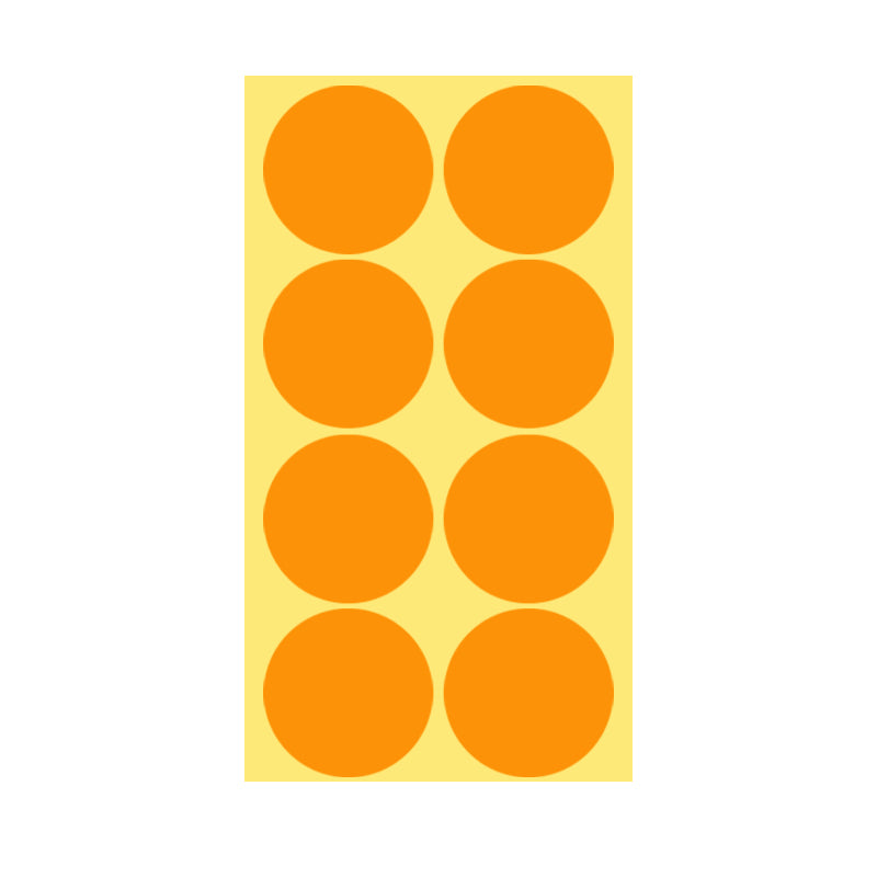 50mm Round Sticker Dots Adhesive Labels 1/5/15 Sheets