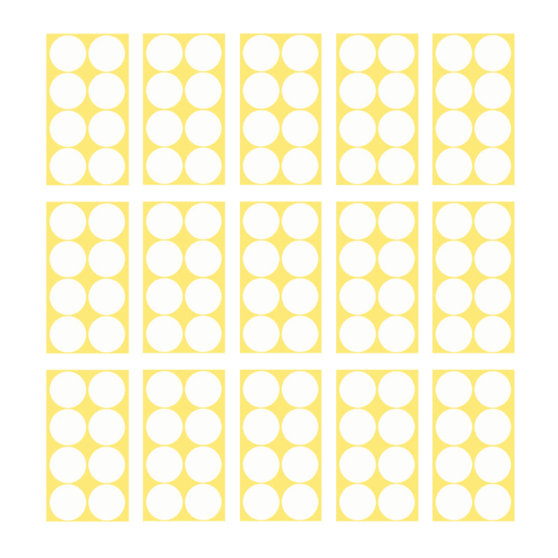 50mm Round Sticker Dots Adhesive Labels 1/5/15 Sheets