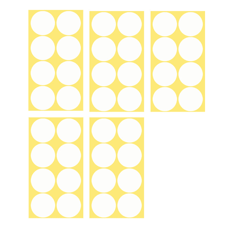 50mm Round Sticker Dots Adhesive Labels 1/5/15 Sheets