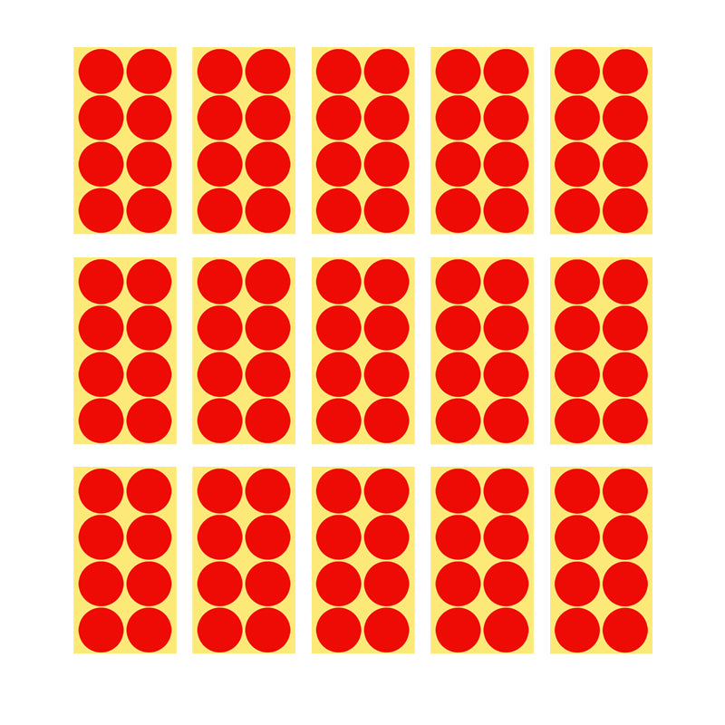 50mm Round Sticker Dots Adhesive Labels 1/5/15 Sheets