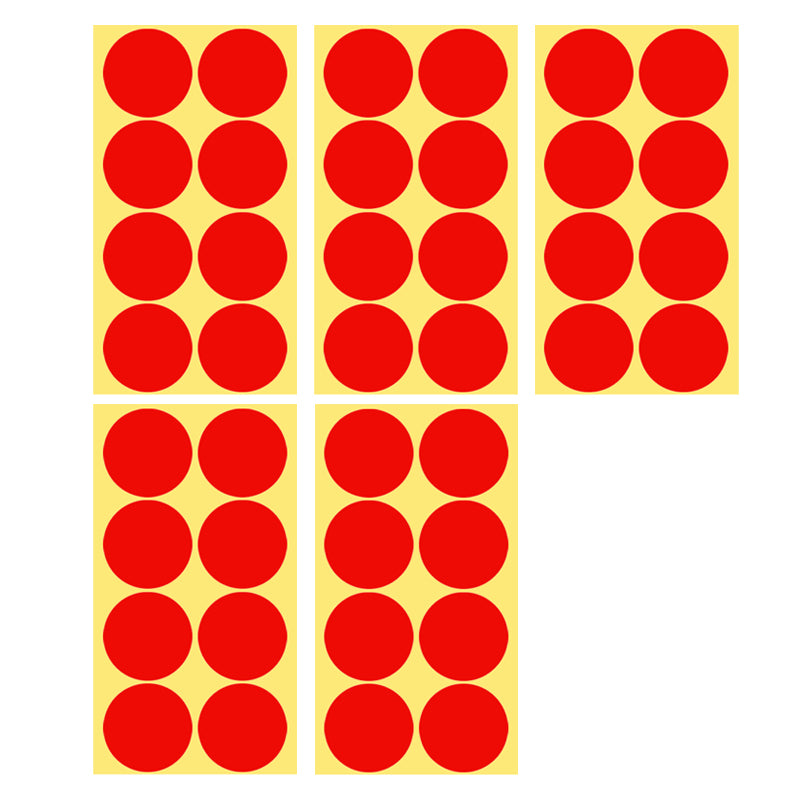 50mm Round Sticker Dots Adhesive Labels 1/5/15 Sheets