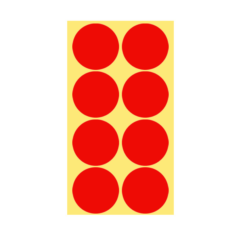 50mm Round Sticker Dots Adhesive Labels 1/5/15 Sheets