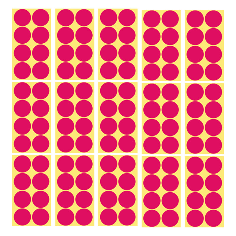 50mm Round Sticker Dots Adhesive Labels 1/5/15 Sheets