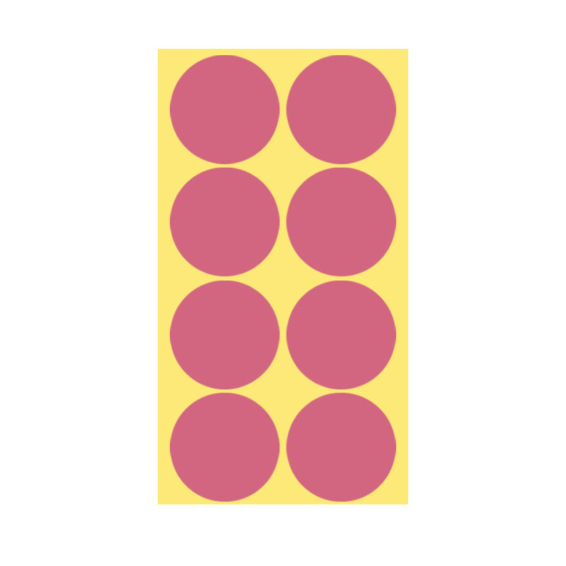 50mm Round Sticker Dots Adhesive Labels 1/5/15 Sheets