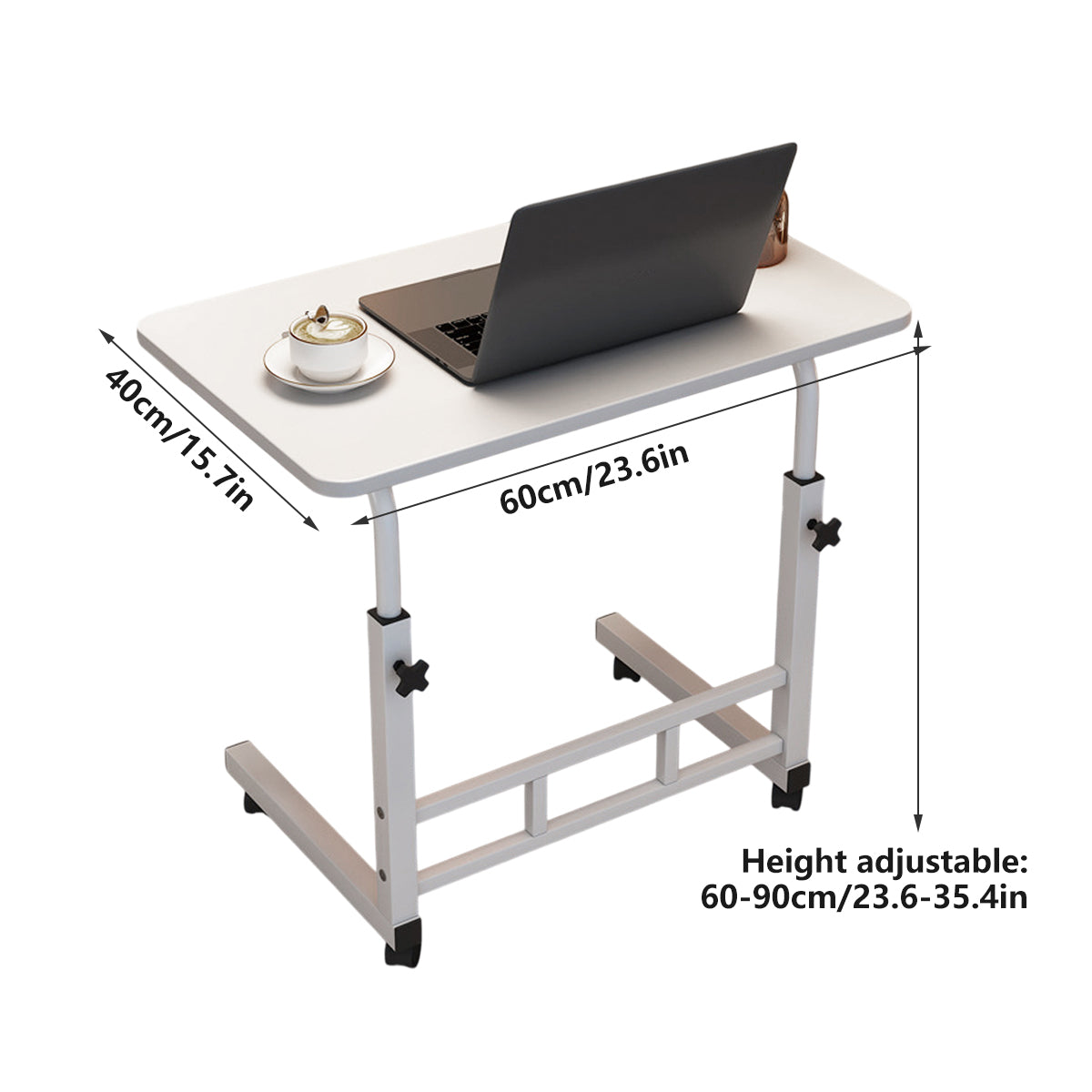 Adjustable Mobile Laptop Desk with Ergonomic Height Design