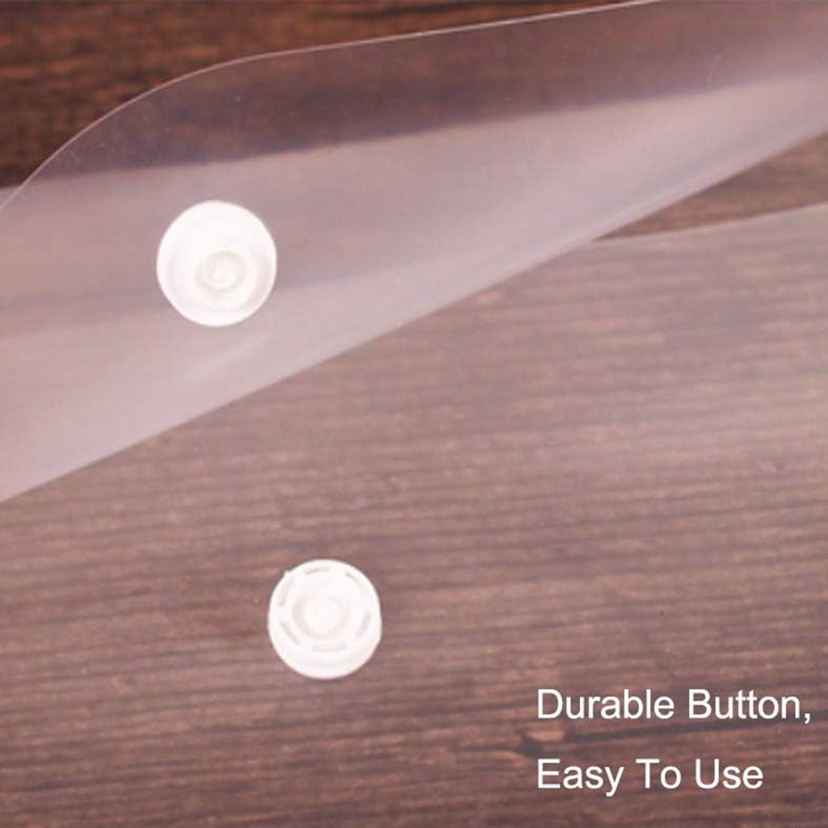 12 Pcs A4 Plastic File Bags with Button Closure Clear