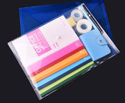 12 Pcs A4 Plastic File Bags with Button Closure