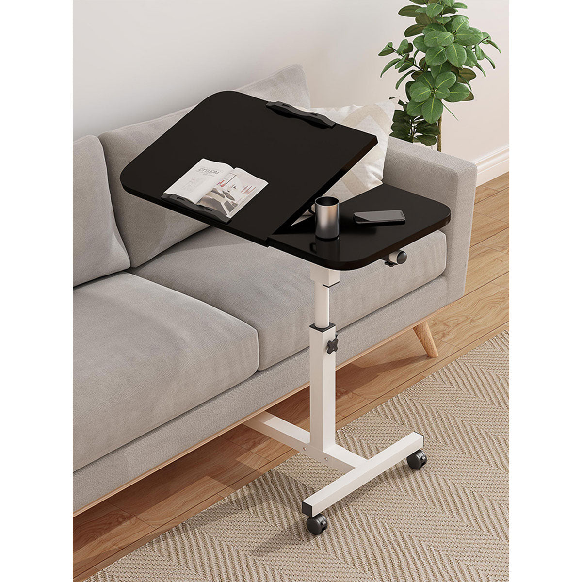 Adjustable Folding Computer Desk Stand with Tiltable Desktop