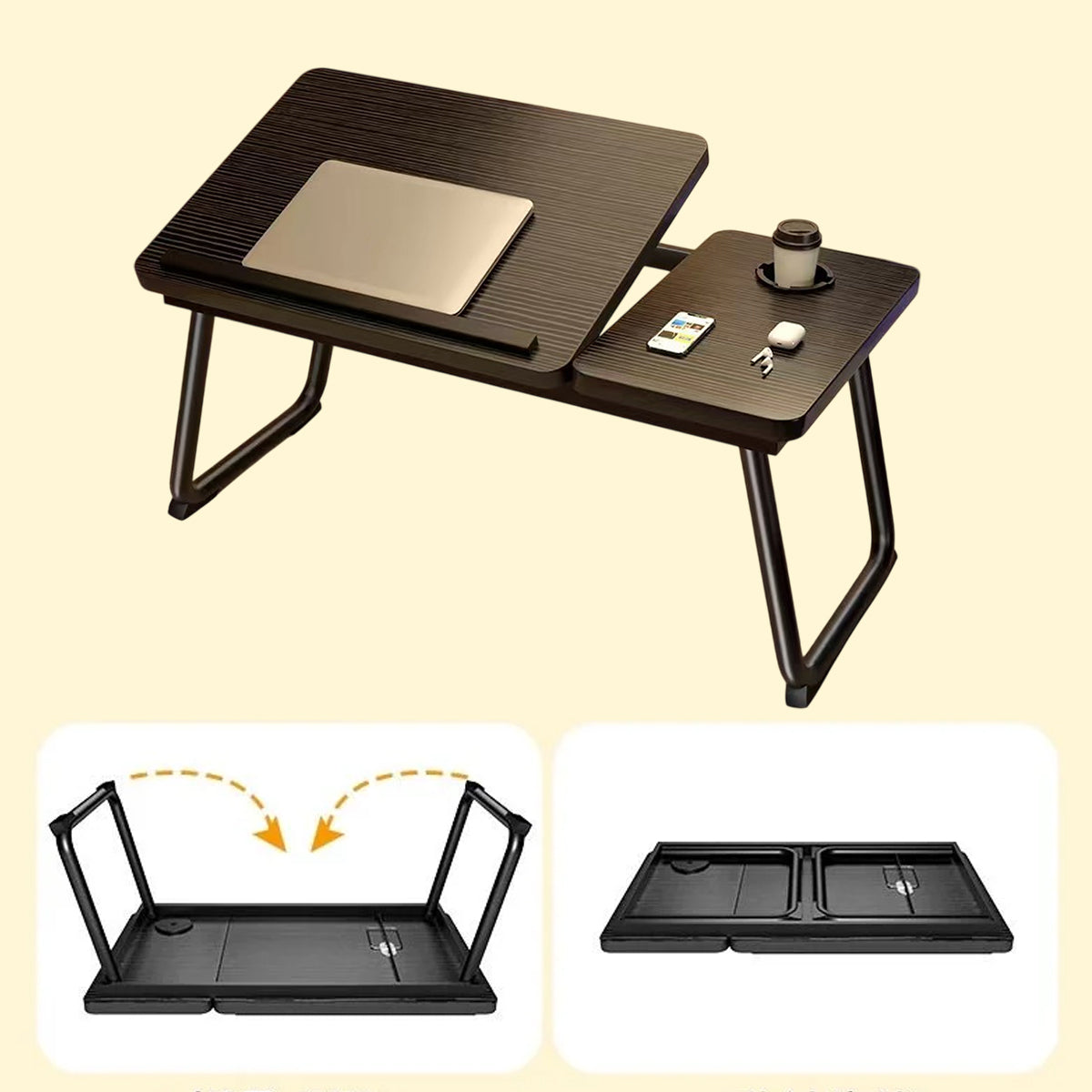 Bedside Table with Folding Tilting Desktop for Home Study