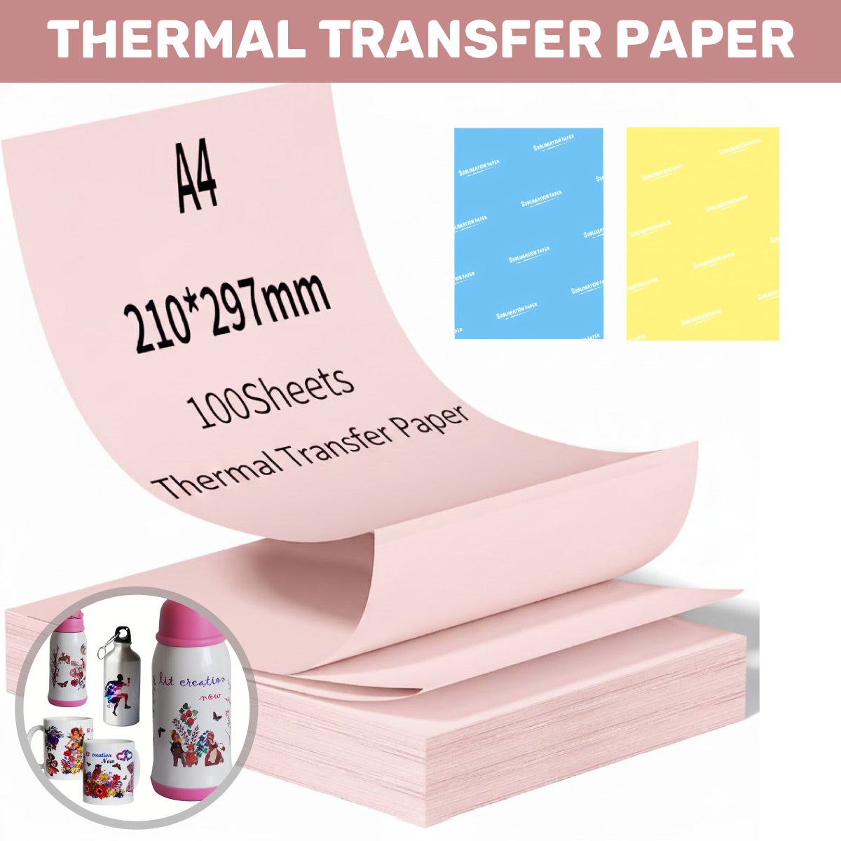 A4 Thermal Transfer Paper 100 Sheets Quick Dry Printing