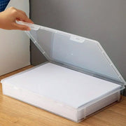 A4 Transparent Plastic File Storage Box Stackable