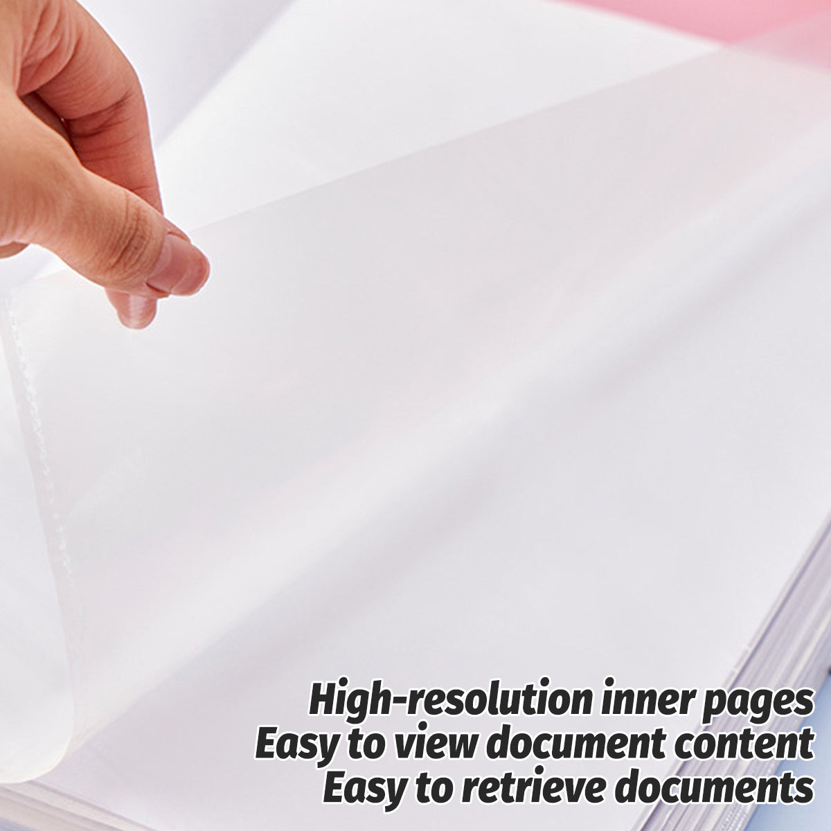 5 Pcs A4 Folder with 30 Clear Pockets for Office and School